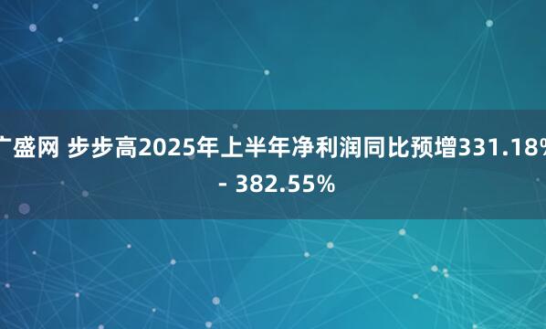 广盛网 步步高2025年上半年净利润同比预增331.18% - 382.55%